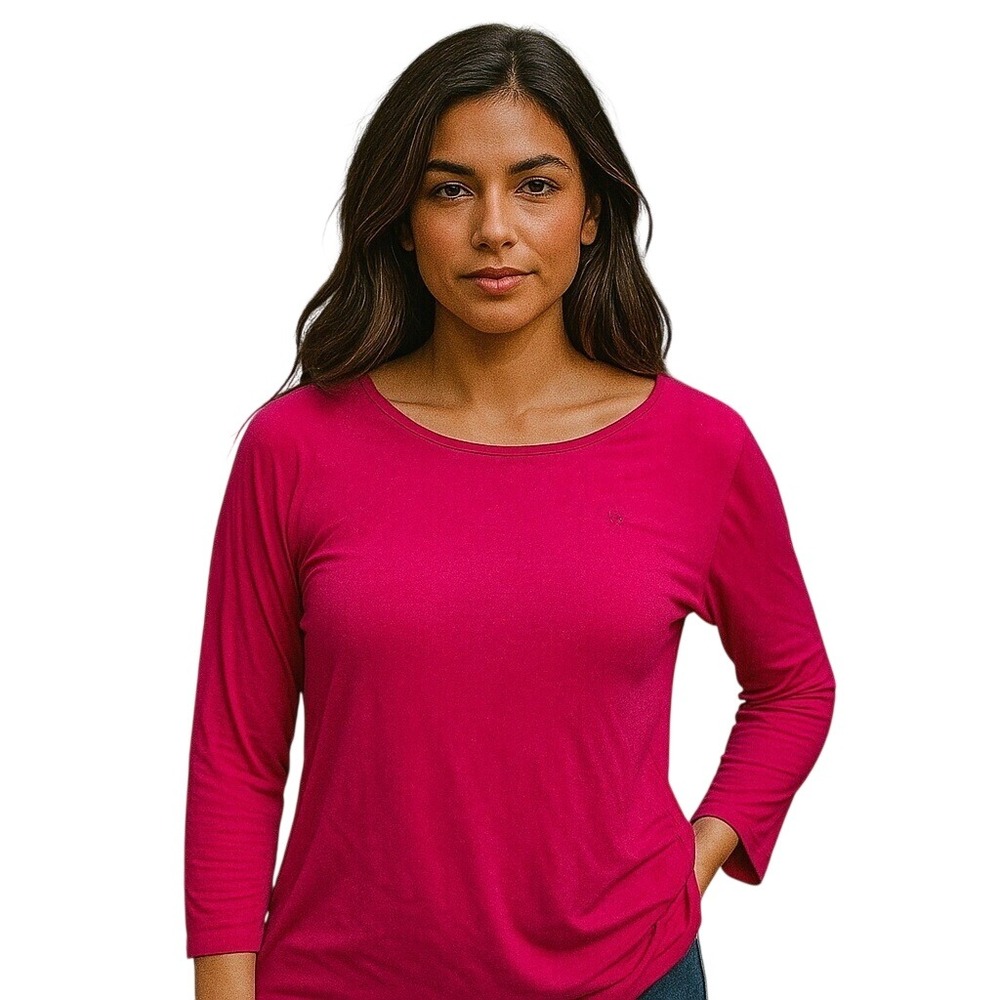 Ralph Lauren Sport Tunic Top Long Sleeve Casual Comfy‎ Pink Lyocell Blend M